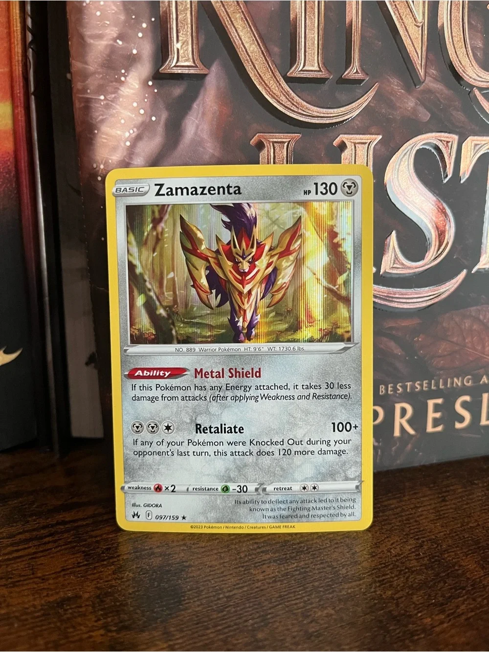 Zamazenta Pokemon Holo Crown Zenith Card 097/159